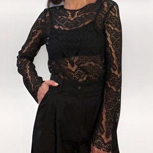 SANDRO Lace Top